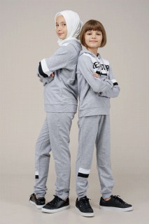 Lingerie & Pajamas - Young Girl's Detailed Tracksuit Set 100352531 - Turkey