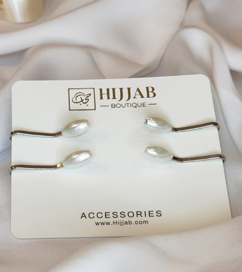 Hijab Accessories - 4 pcs Muslim Hijab Clip Scarf 100298843 - Turkey