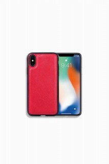 iPhone Case - Red Saffiano Leather iPhone X / XS Case 100345374 - Turkey