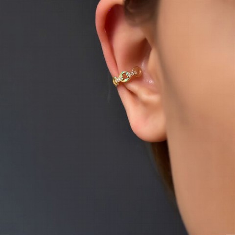 Earrings - Chain Ring Model Cartilage Silver Earrings 100349988 - Turkey
