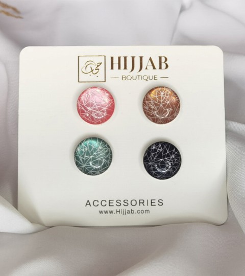 Magnetic Brooches - 4 Pcs ( 4 pair ) Islam Women Scarves Magnetic Brooch Pin 100298881 - Turkey
