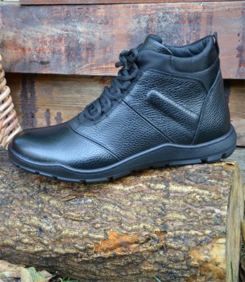 Boots - حذاء - أسود - حذاء رجالي جلد 100325155 - Turkey