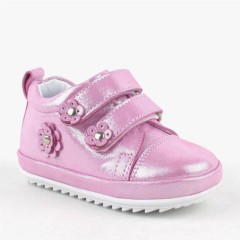 Shoes - Chaussures bébé fille anatomiques en cuir véritable rose First Step 100316963 - Turkey
