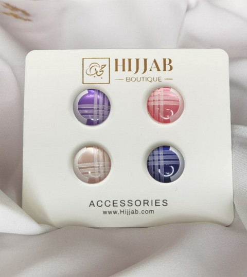 Hijab Accessories - 4 Pcs ( 4 pair ) Islam Women Scarves Magnetic Brooch Pin 100298857 - Turkey