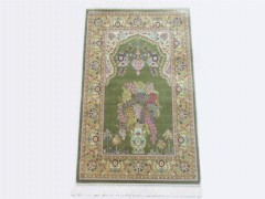 Prayer Rug - Sajjade - Digital bedruckter luxuriöser Gebetsteppich Grün 100258016 - Turkey