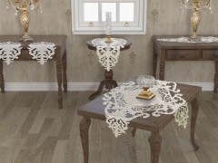Living room Table Set - Roseart Velvet Living Room Set 5 Pieces 100280214 - Turkey