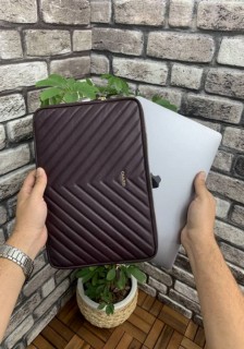 Briefcase & Laptop Bag - Guard Claret Red Matte Triangle Pattern Clutch Bag 100346191 - Turkey