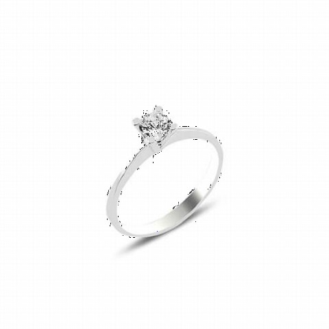 Rings - 4 مم خاتم سوليتير من الفضة الإسترليني للنساء 100347224 - Turkey