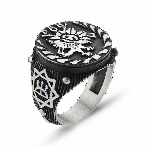 mix - Police Special Operations Eagle Motif Silver Men's Ring 100349100 - Turkey