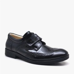Classical - Titan Classic Patent Leather Velcro Shoes for Young School Boys 100278503 - Turkey