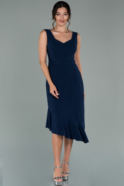 Evening & Party Dresses - Evening Dress Sleeveless Skirt Frilly Crepe Invitation Dress 100297168 - Turkey