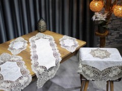 Bed Covers - Burçak Quilted Double Bedspread Cappucino 100331607 - Turkey