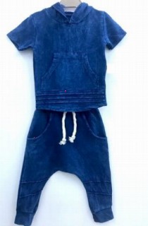 Suits - Unisex Worn Hooded Baby Blue Bottom Top Set 100326627 - Turkey