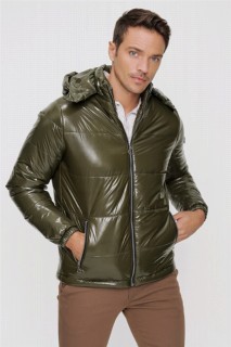 Coat - Men's Khaki Dynamic Fit Casual Fit Ottawa Quilted Coat 100350636 - Turkey