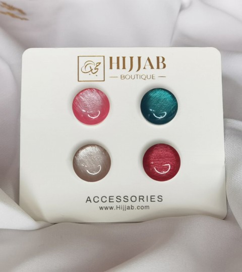 Hijab Accessories - 4 Pcs ( 4 pair ) Islam Women Scarves Magnetic Brooch Pin 100298854 - Turkey
