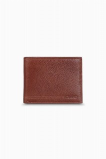 Wallet - Portefeuille horizontal pour hommes en cuir fauve Coin 100346298 - Turkey
