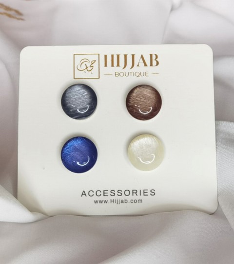 Hijab Accessories - 4 Pcs ( 4 pair ) Islam Women Scarves Magnetic Brooch Pin 100298856 - Turkey