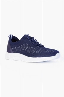 Shoes - Men's Navy Blue Casual Lace-Up Shoes 100350791 - Turkey