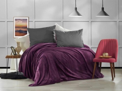 Double Blanket  - Dowry Land Softy Double Ultrasoft Single Blanket Purple 100331914 - Turkey
