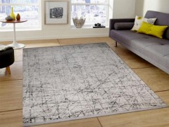 Carpet - Asel Modern Gray Beige Rectangle Rug 160x230cm 100332660 - Turkey