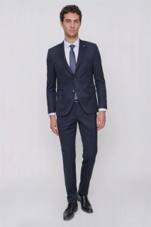 Suit - Men's A-Navy Blue Basic Straight Slim Fit Slim Fit 6 Drop Suit 100350803 - Turkey