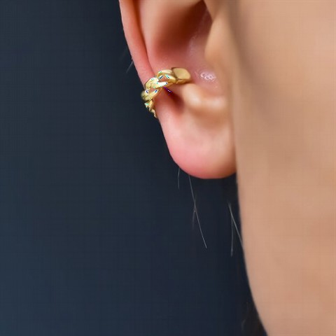 Earrings - Auger Model Cartilage Silver Earrings 100349973 - Turkey