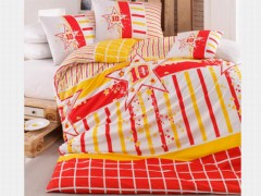 Boy Bed Covers - Champion 100% Cotton Single Duvet Cover Set Galatasaray 100257743 - Turkey