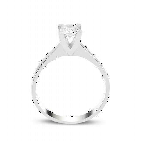 Rings - Simple Model Solitaire Silver Ring 100346924 - Turkey