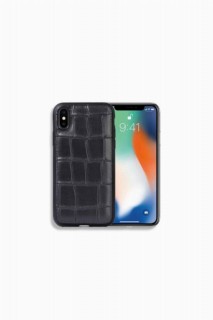 iPhone Case - Effect Printed Black Leather iPhone X / XS Case 100345373 - Turkey