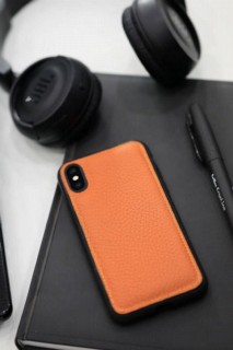 iPhone Case - iPhone X / XS Hülle aus orangefarbenem Leder 100345992 - Turkey