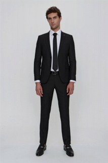 Suit - بدلة رجالي سوداء بقصة ضيقة من بمقاس نحيف 6 دروب 100350991 - Turkey