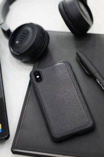 iPhone Case - Black Saffiano Leather iPhone X / XS Case 100345376 - Turkey