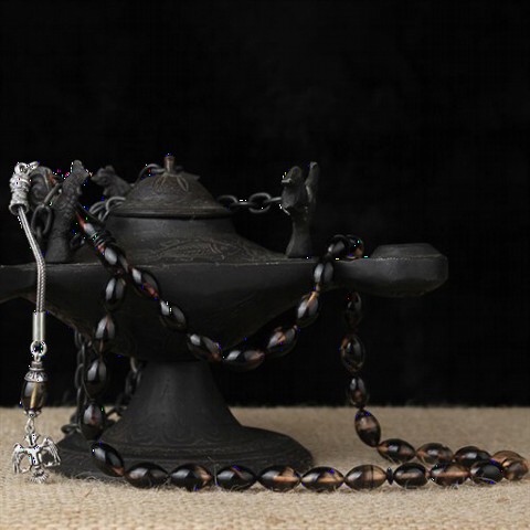 Rosary - Seljuk Eagle Tassel Detailed Spinning Amber Rosary 100349472 - Turkey