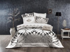 Double Pike Set - Dowry Land Dila 7 Piece Bed Linen Pique Set Beige 100332003 - Turkey
