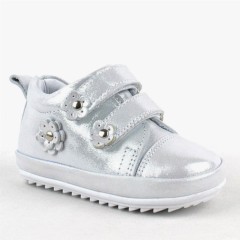 Babies - Genuine Leather Silver Anatomic Baby Girls First Step Shoes 100316964 - Turkey