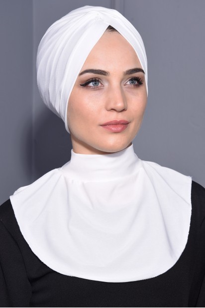 Woman Bonnet & Turban - Snap Fastener Hijab Collar 100285597 - Turkey