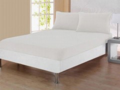 Single Sheet - Combed Single Bed Elastic Bed Sheet White 100259139 - Turkey