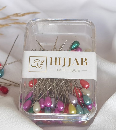Hijab Accessories - سوزن سوزنی حجاب 50 عدد - رنگارنگ - Turkey