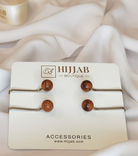 Hijab Accessories - 4 pcs Muslim Hijab Clip Scarf 100298816 - Turkey