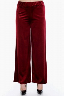 pants - Plus Size Velvet Evening Trousers 100276228 - Turkey