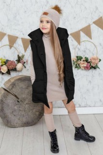 Outwear - Girl Black Inflatable Vest Dress 100326924 - Turkey