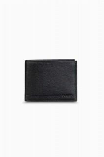Wallet - Glossy Black Horizontal Leather Men's Wallet 100346288 - Turkey