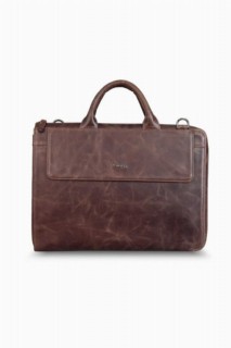 Briefcase & Laptop Bag - Guard İnce Antik Kahverengi Hakiki Deri Evrak Çantası 100346291 - Turkey