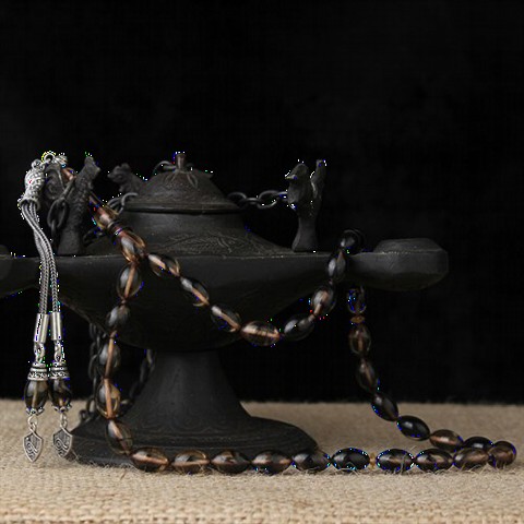 Men - Tasseled Tugra Spinning Amber Rosary 100349474 - Turkey