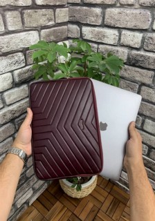 Briefcase & Laptop Bag - Guard Claret Red Triangle Pattern Clutch Bag 100346187 - Turkey