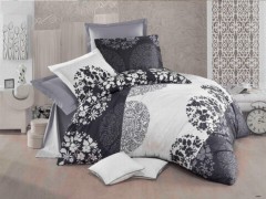 Bedding - Alena Double Duvet Cover Set Jasmine Gray 100259501 - Turkey