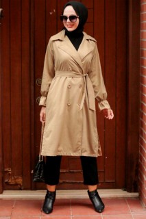 Trench Coat - Trench Biscuit Hijab 100299115 - Turkey