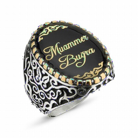 Ring with Name - Personalized Name Written Silver Ring 100348545 - Turkey
