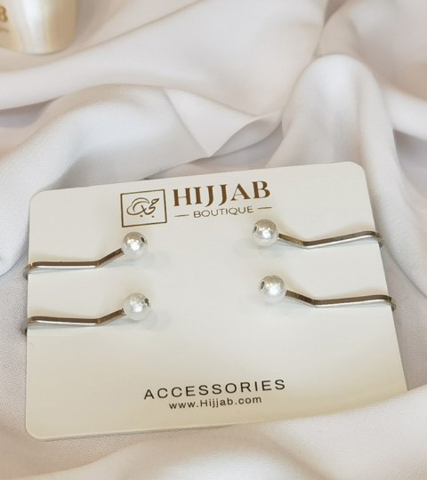 Hijab Accessories - 4 pcs Muslim Hijab Clip Scarf 100298822 - Turkey