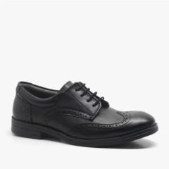 Classical - Rakerplus Titan Matte Black Lace up School Young Men's Shoes 100278734 - Turkey